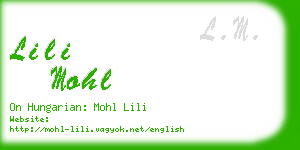 lili mohl business card